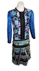 Girls Jingle Dress Pow-wow Regalia Sz L 10 12 Royal Blue blk teal purple