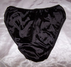 Vtg Rendezvous Maidenform Shiny Satin   Lace Black Panties Size S