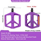 Mountain Bike Pedals Mtb Flat Platform Bicycle Pedals Non-slip Nylon Fiber