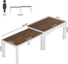 Extendable Dining Table  47   -95    Farmhouse Kitchen Table With Heavy-duty