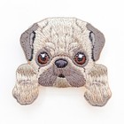 Brooch Backpack Tote Bag Pin Embroidery Cartoon Lifelike Pug Boston Terrier Dog