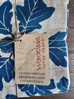Lopez Island  Woodsia  Garry Oak Kitchen Towel In Bluebird On Natural Nwt