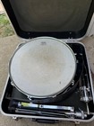 Hmi Chrome Snare Drum W  Remo Head   Stand   Case Vintage Percussion