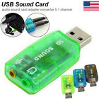5 1usb To 3 5mm Mic Headphone Jack Stereo Headset Sound Card 3d Audio Adapter