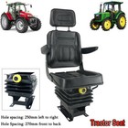 Universal Forklift Seat For Garden Lawn Mower Komatsu Style Folding Seat W  Base