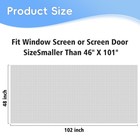 48 x102  Windows Screen Mesh fiberglass Window Mesh  Door Black