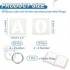 2 5  Letter Stencils  Square  36 Count
