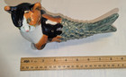 Vintage - Ocarina  Whistle Ceramic Mercat Figurine -  Karen Dunster   2002  9 In