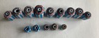 Antique Lot 14 African Trade Bead Chevron 6 Layer Cylinder Various Sizes  layers