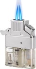 Windproof Dual Torch Butane Lighter Insert - Adjustable Flame For Any Occasion