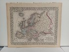 1873 Mitchell s Atlas Map Of Europe W   Political Divisions Authentic Hand-color