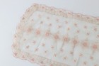 Vintage Antique Japan Hand Embroidered Cherry Blossom Silk Lace Sheer Scarf Wrap