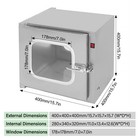 Portable Double Door Pass Through Box Lab Sterilization Cleanroom Tech Pass