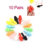  Share 10 Pairs Of Reusable Soft Silicone Earplugs Swimming Sleeping Noise Redu