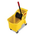 Rubbermaid Commercial 738000yel 31 Qt  Reverse Mop Bucket wringer - Yellow New