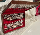 Vintage Lot Of Misc Silverplate Flatware With Box