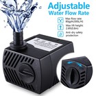 Fountain Pump 80gph 4w Submersible Water Pump Aquarium Pond Fish Tank 7 2ft Cord
