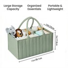 Diaper Caddy Organizer  Quilted Storage Basket With Removable Dividers  Porta   