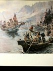 Charles M Russell  lewis And Clark On The Lower Columbia  11 X 14 Matted Print