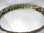 Vintage Oval Mirror Vanity Tray Perfume Holder 13 5  X 9 5   Gold Tone Filigree