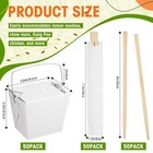 50 Set 16 Oz Chinese Take Out Boxes And Disposable Chopsticks  Paper Chinese    