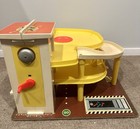 Vintage Original Fisher Price Parking Ramp Service Center Elevator