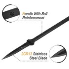 Hunting Spear  2cr13 Double Edged Stainless Steel Survival Black