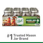Regular Mouth 16 Oz Pint Mason Jars With Lids   Bands  12 Count