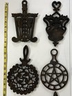 Cast Iron Footed Handled Trivets Mixed Lot Of 12 Vintage  Counter  Wall Display