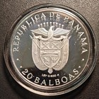 Panama 20 Balboas 1981 Silver Proof The Liberator Simon Bolivar 61mm Huge Coin