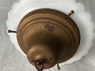 Vintage Art Deco Milk Glass Sky Scraper Light Pendant Lamp Wedding Cake Torpedo