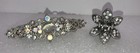 2 Hair Clips Crystal Rhinestone Victorian Opal-look 2 5    Barrette   1  Flower