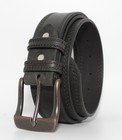 Men s Genuine Full Grain Buffalo Leather Belt Casual Amish Usa Handmade Stitched
