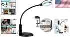 Versatile 10x Lighted Magnifier With Real Glass Lens - Stepless Dimming   Clamp