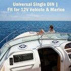 Single Din Bluetooth 5 1 Marine Stereo Receiver  240w Audio Head Unit With Ir   