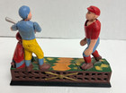 Vintage Cast Iron Baseball Mechanical Bank  Works