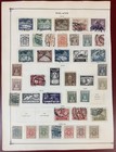 Poland  1918-1925  Lot Of 150 Diff  Stamps  Mint   Used  On 7 Old Pages