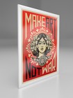 Make Art Not War Framed Acrylic plexiglass Vintage Poster