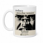 Retro Valium Ad Coffee Mug 11oz -  reduce Psychic Tension  Vintage Medical Cup