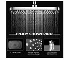 10    Dual Rain Shower Head Combo Handheld High Pressure Chrome Adjustable Arm