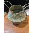 13  Woven Belly Basket Planter Collapsible Storage Seagrass Style Decor