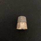Antique Gold Band Thimble Marked Gold   Silver With An Anchor Hallmark On Inside