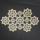 Lot Of 3 8 5   x5    Antique Vintage Handmade Ecru Lace Tatted Doily