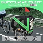 Large Folding Dog Bike Trailer  100lb All-terrain Pet Carrier Steel Frame