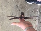 Vintage Rusty Industrial Iron Rotary Hoe Cultivator Yard Art Decor Sunburst