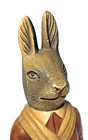 Viscoloid Celluloid Easter Bunny Rabbit Wearing Apron W  Rattle 6 t