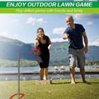 Horseshoes Outside Game W 4 Steel Horseshoes  2 Stakes   Carrying Bag Kid Adult