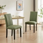 Set Of 2 4 Leather Dining Chairs Modern Dining Room Armless Side Chair Furniture