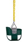 New Bounce Toddler baby Bucket Swing Seat - High Back Rust-proof Swing - Green