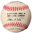 Mark Lemke Signed Rawlings Official National League Baseball Minor Tone- Coa